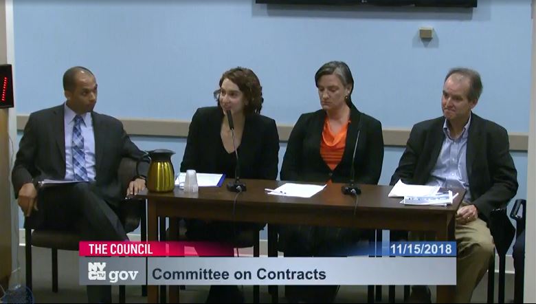 The Network Testifies at a Hearing of the City Council Committee on Contracts image